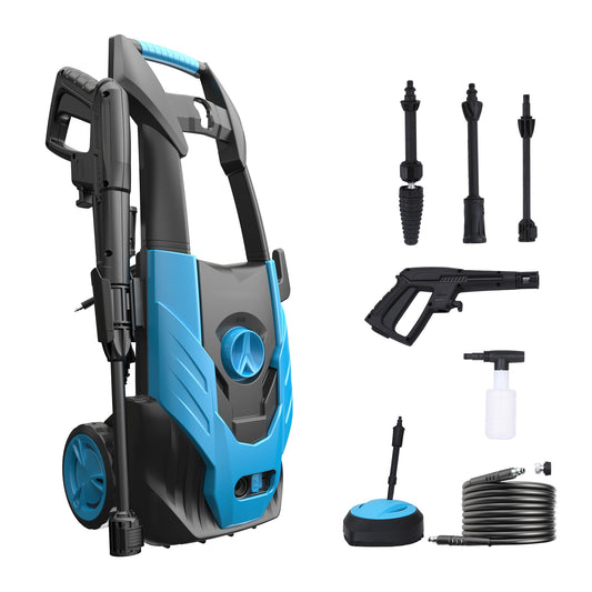 Summit Living Electric Pressure Washer 1600PSI Max 1.71GPM with Adjustable Nozzle, Ideal for Car Washing and Patio Garden