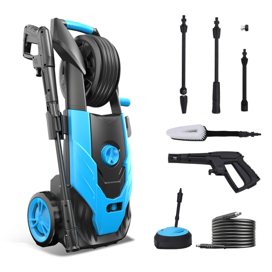 Summit Living Electric Pressure Washer 1900PSI Max 1.85GPM with Adjustable Nozzle, Ideal for Car Washing and Patio Garden