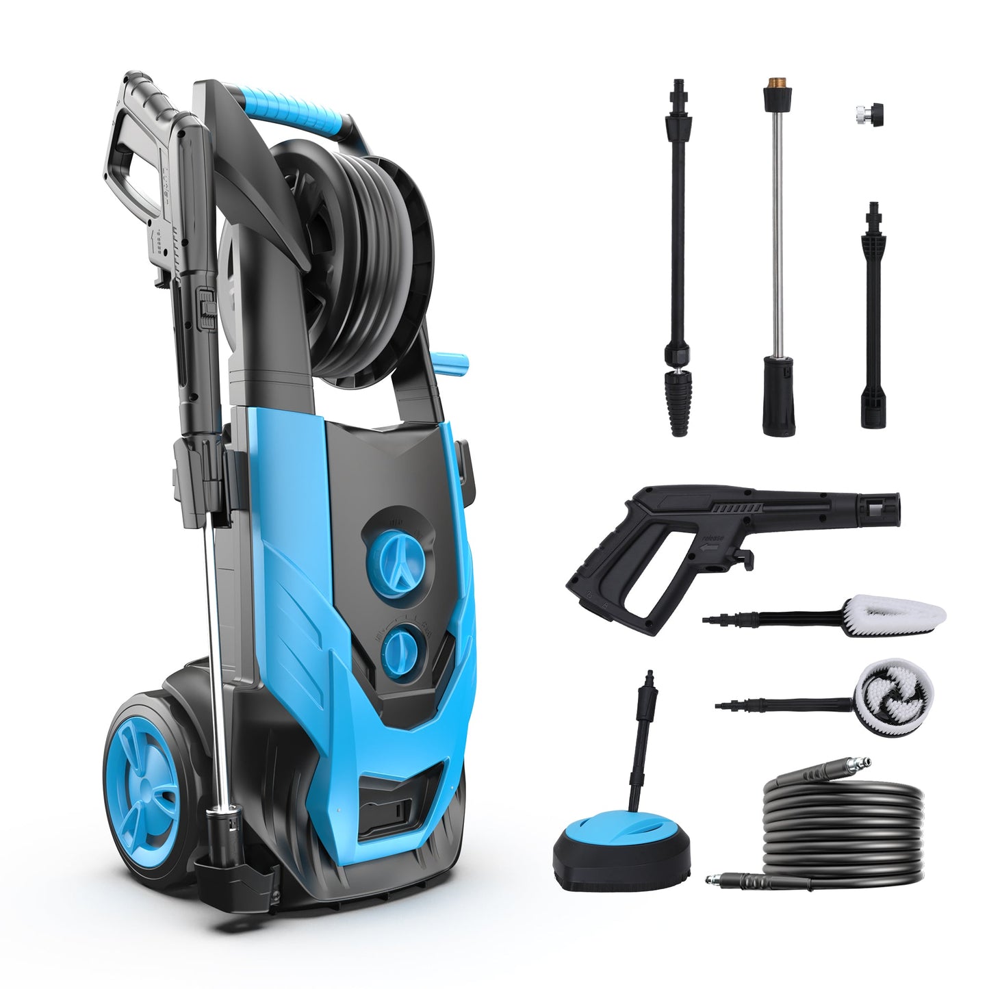 Summit Living Electric Pressure Washer 2300PSI Max 1.98GPM with Adjustable Nozzle, Ideal for Car Washing and Patio Garden