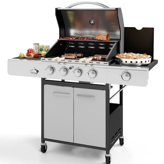 Summit Living Gas Grill with Side Burner