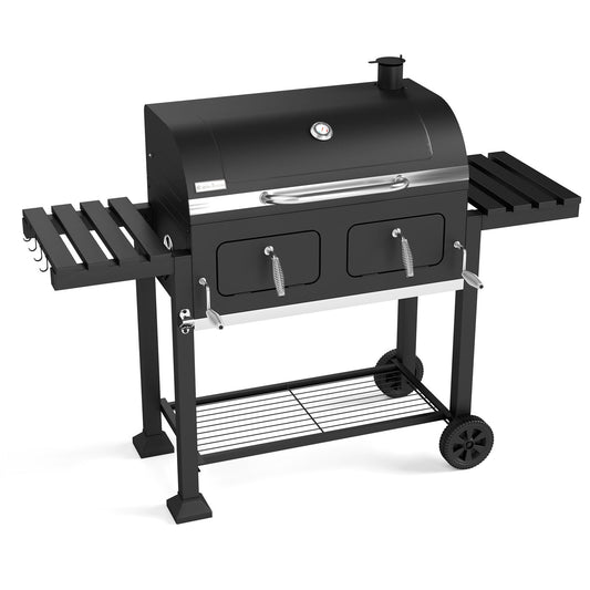 Summit Living 34 Inch Charcoal Grill Extra Large BBQ Grill Black